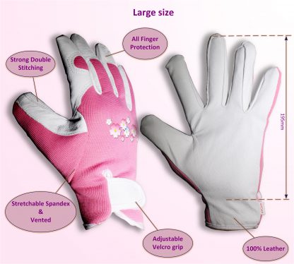Leather garden gloves size guide large