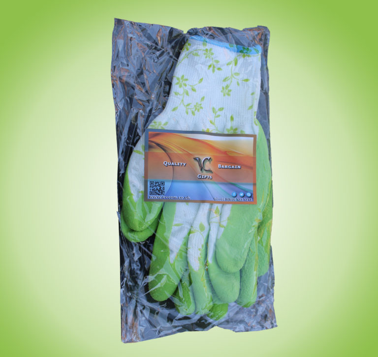 Latex garden gloves package