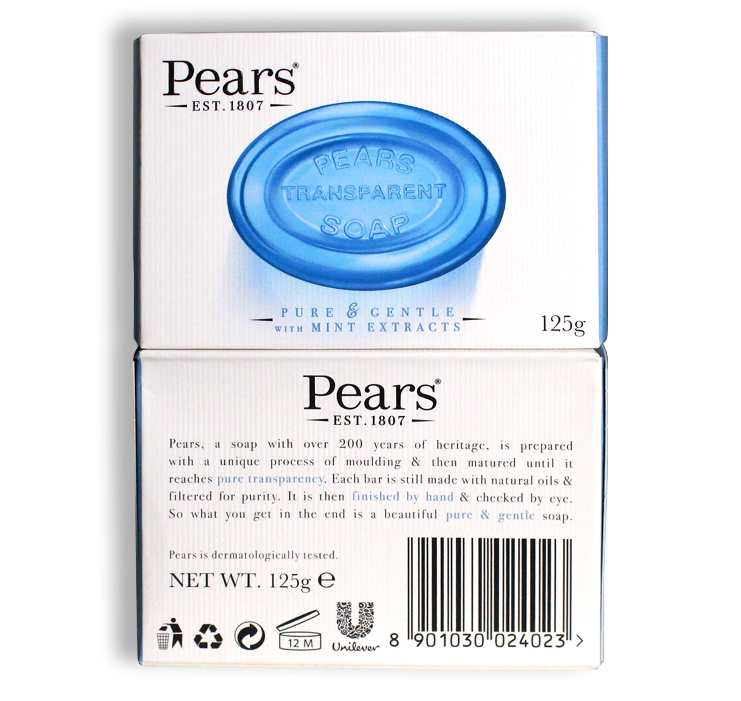 6 or 12pack Pears Germshield Soap (Blue, £0.68ea)