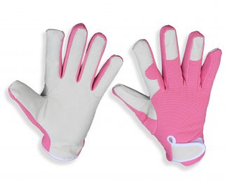 Leather Garden glove front and back