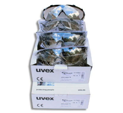 Uvex Super Fit Mirror Optidur Safety Spectacle, Silver 9178-881 - Image 2