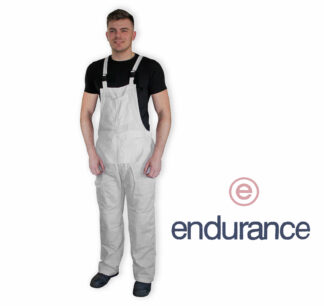 Endurance White Polycotton Bib and Brace