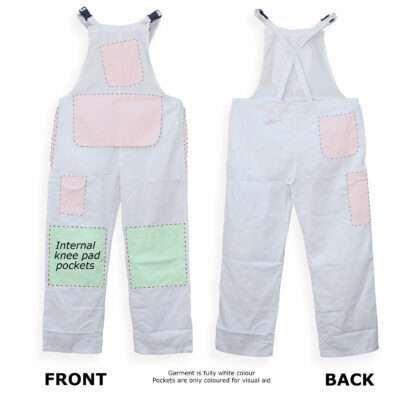 Endurance White Polycotton Bib and Brace - Image 2